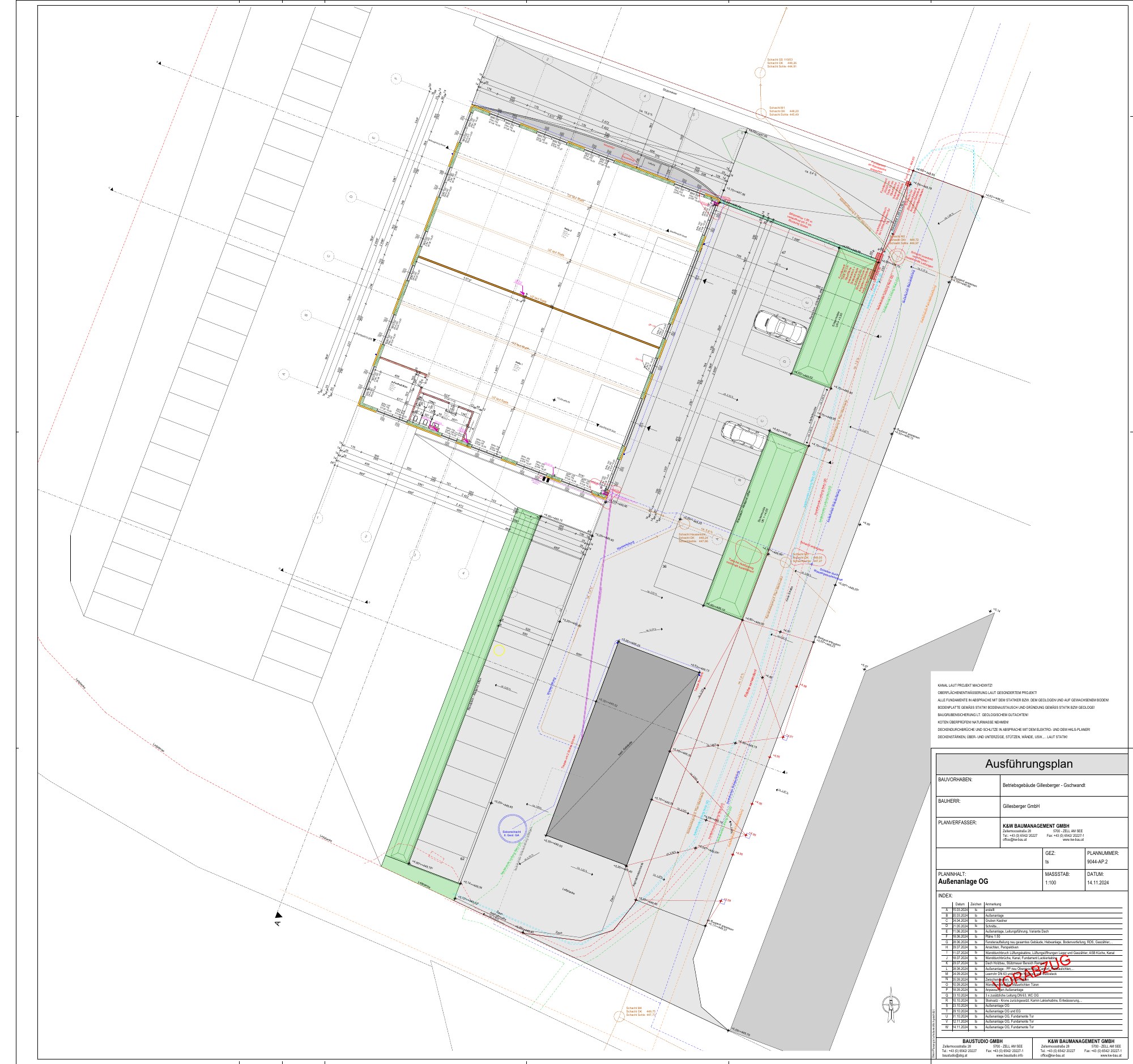 Upper-level external works plan